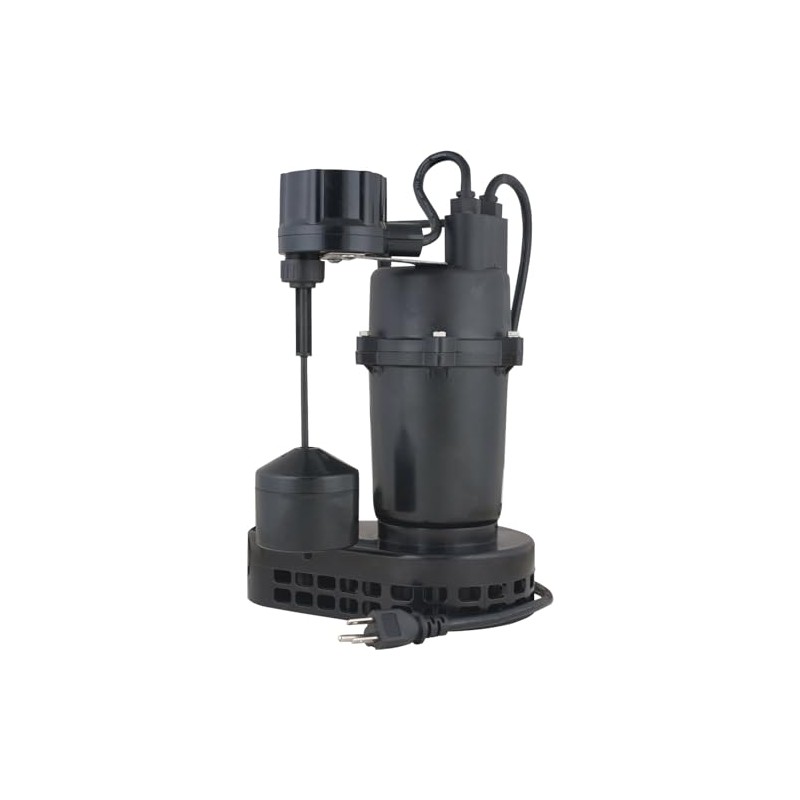 Flint Walling/Star 5SPHLC Plastic Submersible Sump Pump, 1/2Hp