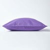 'Deep Purple Damson Plain Filled Cushion 100% Cotton. Purple. Washable.