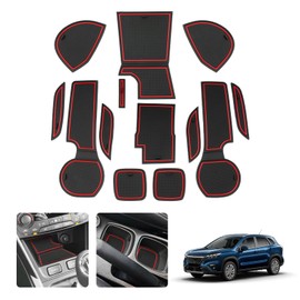 LUWU Suzuki S-Cross Hybrid 2022-2024 2025 Storage Box Non-Slip Mats Rubber Mats Centre Console Non-Slip Mats Non-Slip Cup Holder Mat Suzuki S-Cross III Accessories (Red)