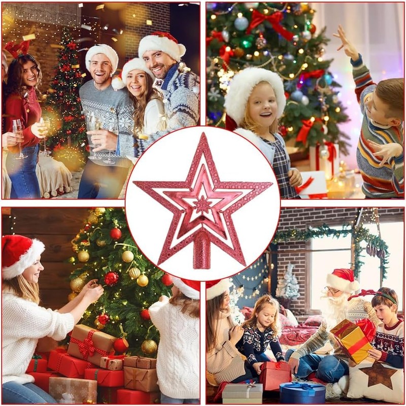 Christmas Tree Stars, Christmas Tree Topper Glitter Star, Christmas Tree