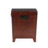SEI Furniture Pyramid Storage Trunk, End Table, Espresso