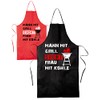Blickfang Funny BBQ Apron for Men, Cooking Apron, Bib Apron,