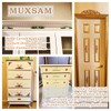 MUXSAM Wood Rose Appliques Onlays Set, 5-Pack Unpainted Decorative Carved