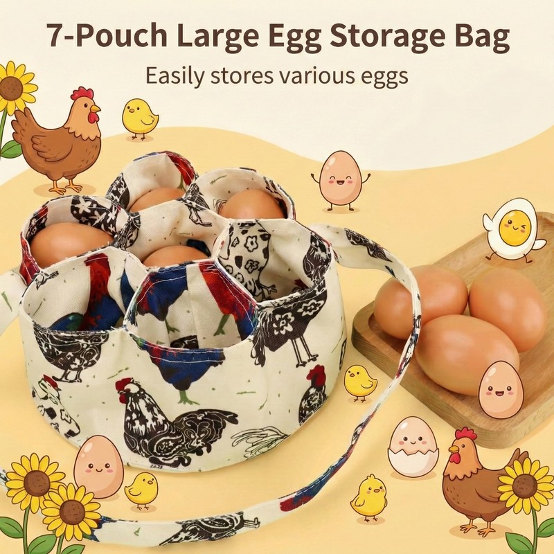 2 Pcs Egg Basket for Gathering Fresh Eggs, Mini Canvas