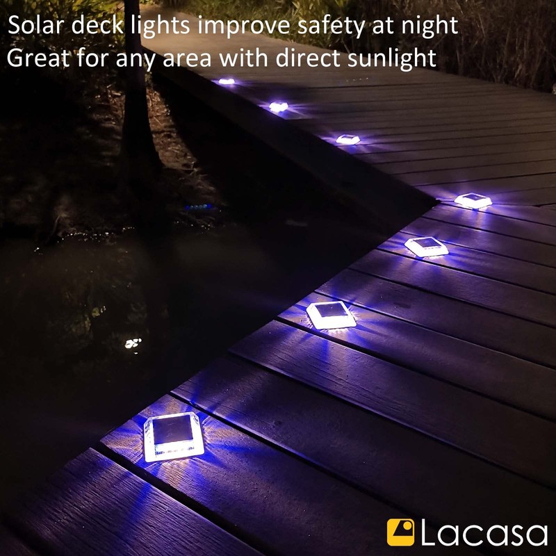 Lacasa Outdoor Solar Light, 4 Pack 30LM IP68 Waterproof Solar