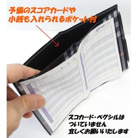 Northway NSG-127SP Park Golf Scorecard Case, Black Check (Black/FF)