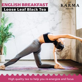 KARMA TEA CO.| English Breakfast Loose Leaf Tea, 40g (32cups) | Rich & malty | Rich in Antioxidants & Polyphenols