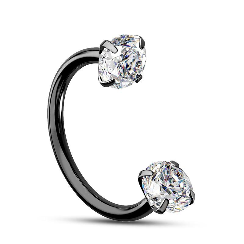 Oufer 18G/20G Horseshoe Internally Threaded & Threadless AAA+ Grade CZ