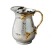 Elegance-70028-Gilt Leaf Hammered Stainless Steel Water Pitcher