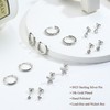 PATISORNA 7 Pairs Sterling Silver Stud Earrings for Women 14K