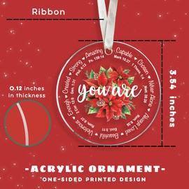 Christian Inspirational, Christmas Religious Gifts - Christian Christmas Ornaments - Religious Christmas Ornaments, Jesus Inspirational Ornament - Acrylic Ornament