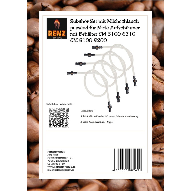 Accessory Set with Milk Container "Hose Suitable for Miele Foam