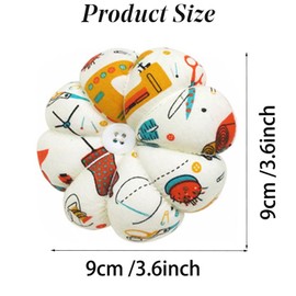Pin Cushion, 1 Pcs Creatives Pumpkin Fabric Sewing Pin Cushion with Elastic Wrist Belt