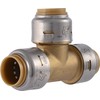 SharkBite Max 1/2 Inch Tee, Push to Connect Brass Plumbing
