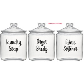 Purple - Laundry Room Vinyl Sticker Set - Laundry Soap - Fabric Softener - Dryer Sheets -V3- Die Cut Decals