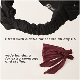 CHARM Japanese Headband Pirate Bandana - Men Ninja Head Wrap Women Hair Band Charcoal Gray