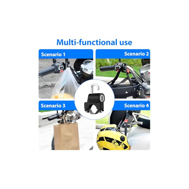 GXGM Motorcycle Helmet Lock Universal Helmet Lock with Keys for