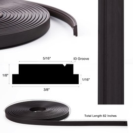 82 Inches Shower Door Magnetic Strip Replacement Insert for Framed and Semi-Framed Swinging Glass Shower Doors with 3/8" Width