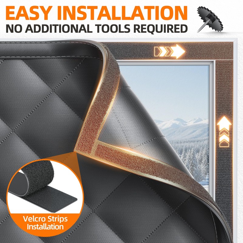 Window Insulation Kit for Winter 27"x39" Cold Weather Thermal Curtain