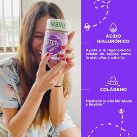 Multivitamnico Colgeno Eternal Beauty, Gomitas, Para una Piel Saludable, Sabor Zarzamora, Con cido Hialurnico, Vitaminas C, D y E, 100 Natural, Sin...