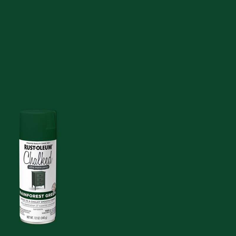 Rust-Oleum Rainforest Green Chalked All-in-One Ultra Matte Spray Paint |