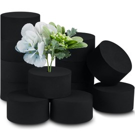 Frienda 12 Pcs Reusable Round Floral Foam Blocks 1.57" x 3.15" Dry Floral Foam for Artificial Flower Foam for Flower Arrangements Water Resistant Flower Foam for DIY Crafts, Waterproof Neoprene