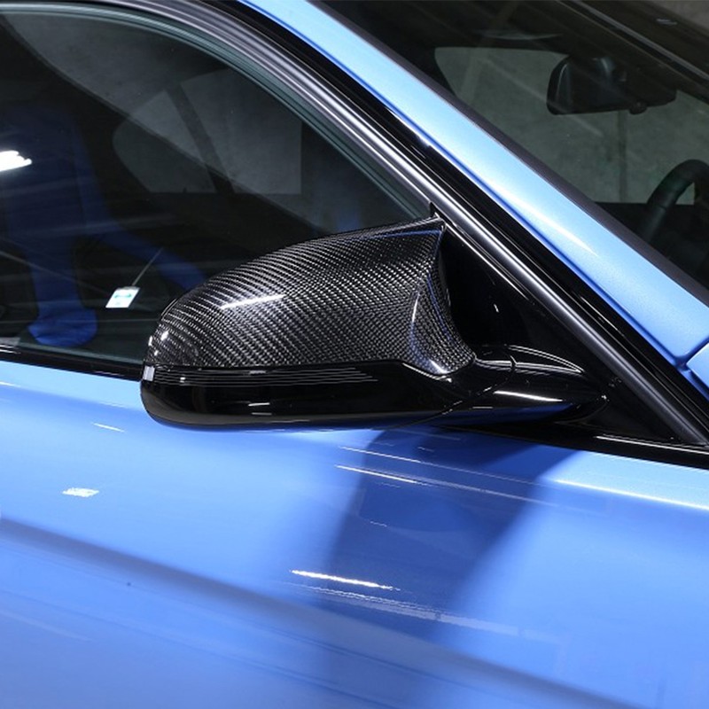 Carbon Fiber Side Wing Mirror ADD ON Covers Fit for