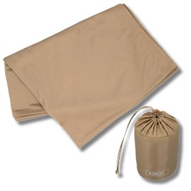 KAMUNA Blanket, 39.4 x 55.1 inches (100 x 140 cm), Compact, Portable, Disaster Prevention, Travel (Sand)