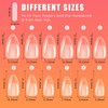 NIQZOPA Medium Almond Fake Nail Tips, Half Matte Acrylic Pre