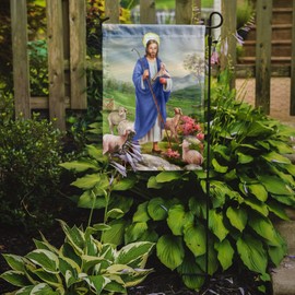 Caroline's Treasures APH9640GF Jesus The Shepherd and his Flock of Sheep Garden Flag Mailbox Flag Decorative Yard Flag Banner Outside Patio Artwork Yard Flower Beds, Garden Size, Multicolor