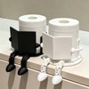 3D Printed Sitting Figure Toilet Paper Holder - Decorative No-Drill
