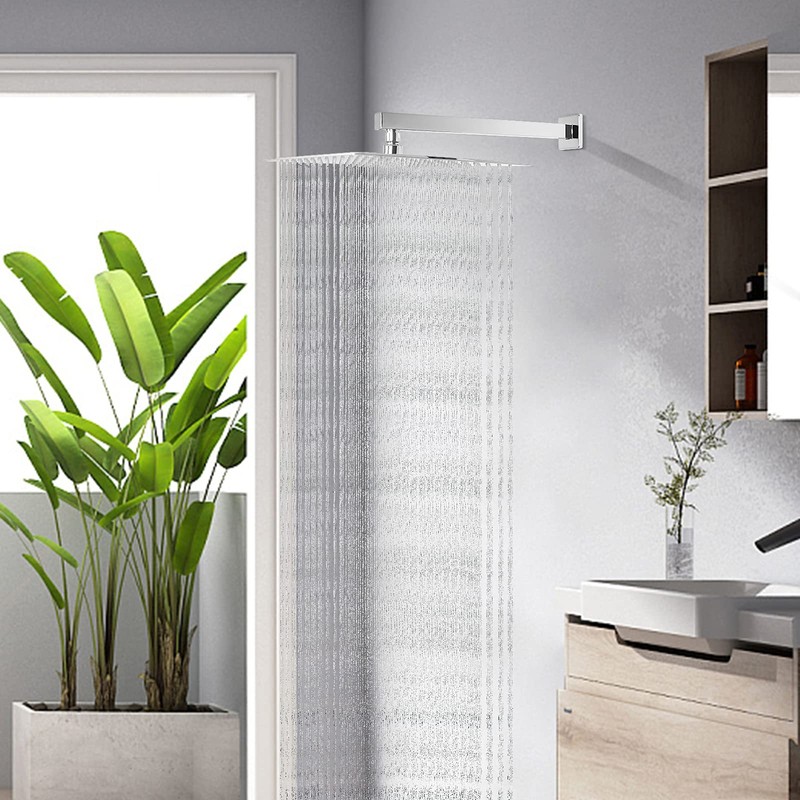 HarJue Shower Arm, Rain Shower Head Extension Extender, With Flange