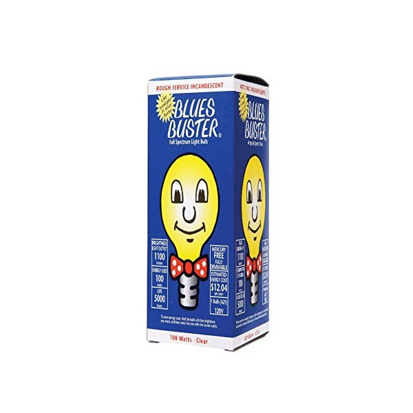 Blues Buster, Light Bulb Full Spectrum 100 Watt, 1 Count