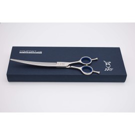Professional Dog Grooming Scissors 8.0" Grooming Curved Shears For Dog Off-set Handle Stainless Steel Forged Scissors Shears (8.0" Curved)