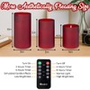 LEDHOLYT Rechargeable Flameless Candle, Flickering LED Pillar Glass Fake Candle