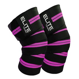 Elite Fitness Par de Vendas para Rodilla, Wraps para Gimnasio, Apoyo para Levantamiento de Peso, Ideales para Gimnasio
