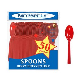 Northwest Medium-Weight Hard Plastic Plastic Spoons, (Red, 200)