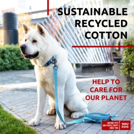 UD_Recycled Cotton Dog Leash 6 Ft   10 Ft Eco Friendly Collar for Small Medium & Large Dogs   Reflective Dog Leash for Medium Do