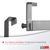 SOTECH Linea I Door Coat Rack (Stainless Steel Black Matt,