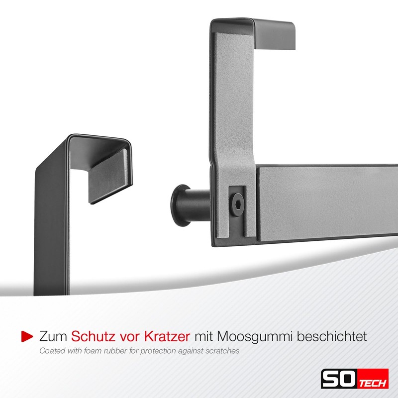 SOTECH Linea I Door Coat Rack (Stainless Steel Black Matt,