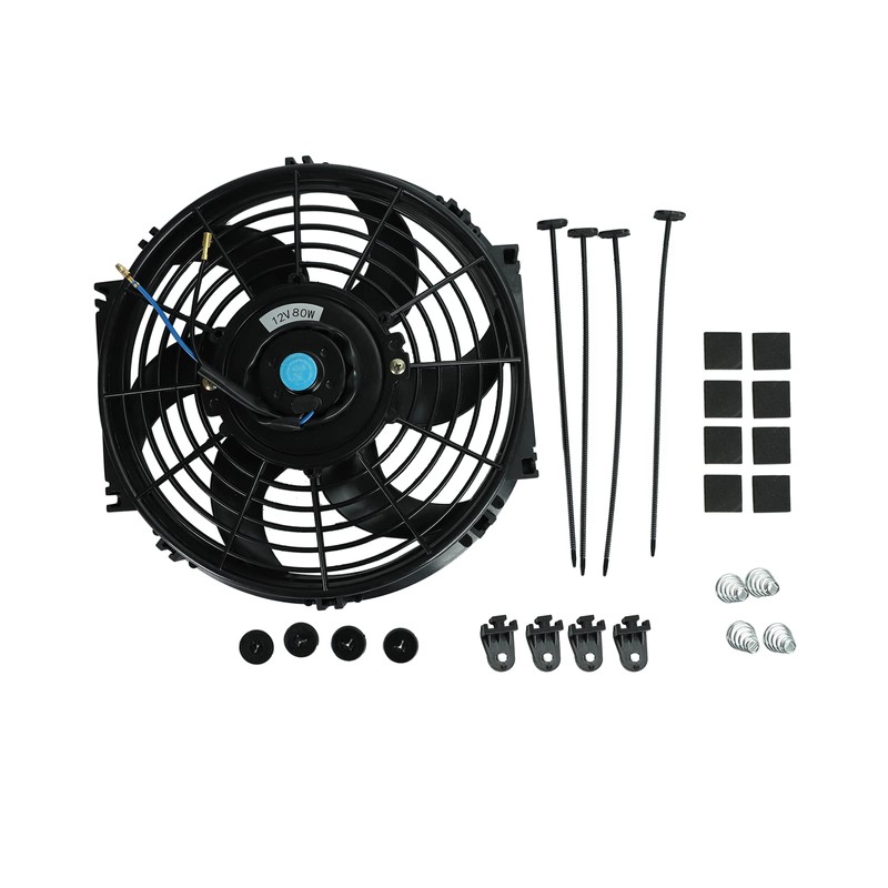 FSBCGT 2PCS 10 Inch Slim Fan Push Pull Electric Radiator