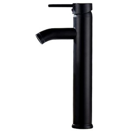Life System SK231 Antique Mixing Faucet Single Lever Washbasin Long Faucet Standing Faucet For Hand Washing Bowls Hand Wash Bowl Tall Faucet (11.8 inches (30 cm) / Black