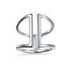 Stacking Modern Double Vertical Thin Band Bar 925 Sterling Silver