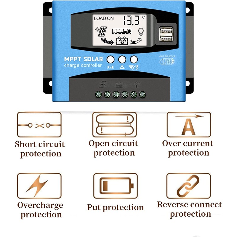 OZSYANC 30A MPPT Solar Charge Controller 12V/24V Auto Focus Tracking
