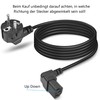 GELRHONR 1.5 m 3 Pin IEC Cable, 90 Degree CEE