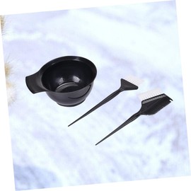 Healvian 3PCS Hair Coloring Kit Professional Tinting Bowl and Dye Brushes for Salon and DIY Hair Dyeing Hard Plastic Reusable Mixing Bowls with Random Color Brushes Random Color