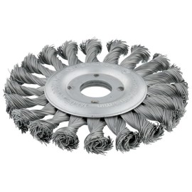 Honing Brush Round Brush for Angle Grinder 180 mm Diameter 178 x 13 mm Bore Size 22.2 mm Twisted Steel Wire, 0,50 mm TÜV Safety Tested 2653151