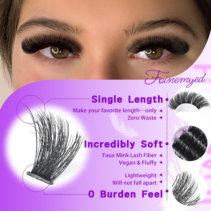 ONLY 14MM Lash Clusters 100D Individual Lashes 240Pcs Cluster Eyelash