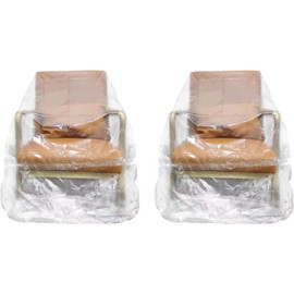 2 Pack Clear Recliner Armchair Covers,Waterproof Plastic Chair Covers Protectors,4 MIL Thick Heavy Duty Storage Moving Cover For Furniture Sofa Couch,Extra Large Dust-Proof Moving Bags.