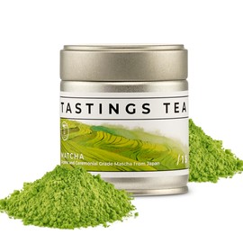 Tastings Tea Organic Matcha Tea - 15 Biodegradable Sachets | USDA Certified Premium Caffeinated Black Tea with Refreshing Bergamot Flavor | Natural Material Pyramid Bags | Digestive Aid